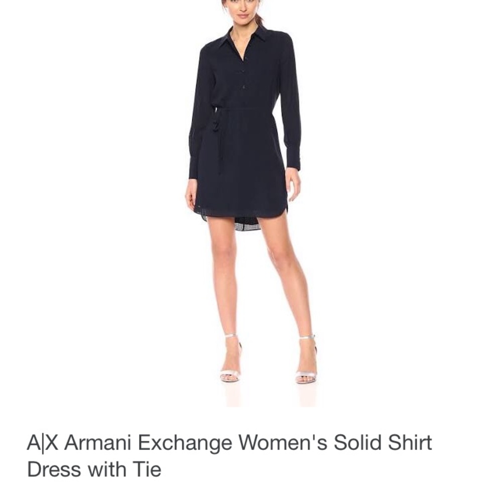 Armani exchange navy blue tie dress